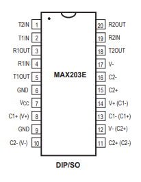 MAX203EEWP引脚图