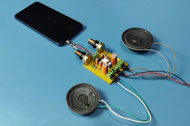 使用TDA2822构建一个简单的立体声音频放大器板
