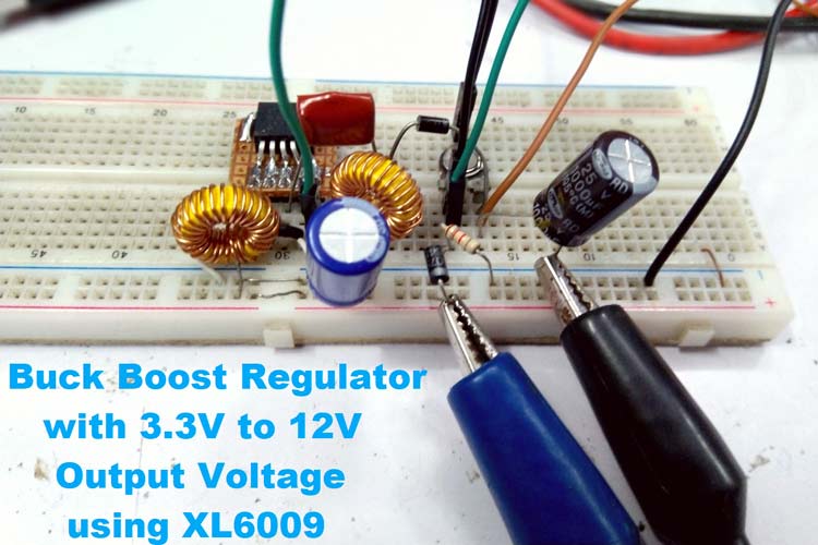 使用XL6009的降压-升压调节器，输出电压可调为3.3V至12V