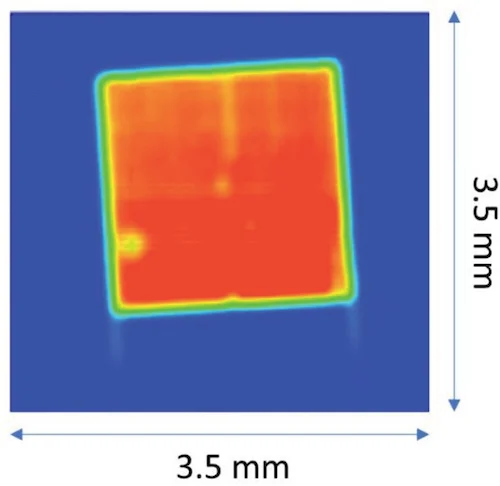 A scanned image of a cell recorded at 1 kHz