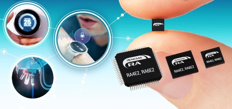 The two new Renesas MCUs support applications in sensing solutions and designs.