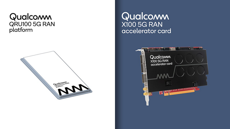 QRU100 5G RAN platform and the X100 5G RAN accelerator card.