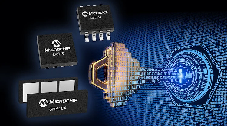 Microchip has released six new devices in its CryptoAuthentication and CryptoAutomotive IC families.