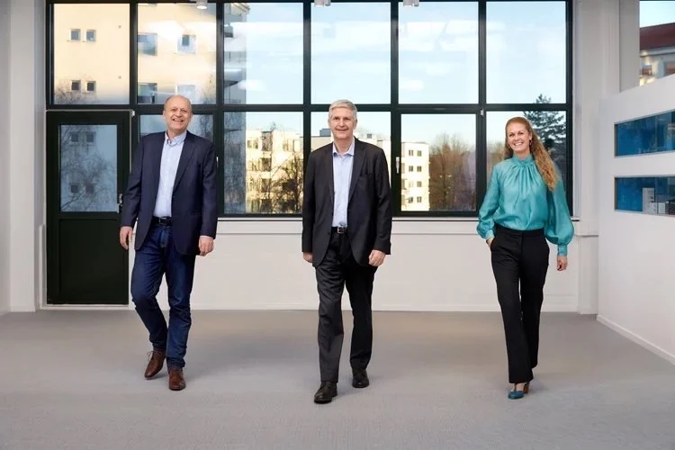 In 2020, Nordic Semi’s CEO, CFO, and HR director are shown here welcoming the company’s first Wi-Fi employees from its Imagination Technologies acquisition.