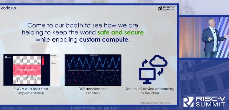 Codasip CEO Ron Black presenting at the RISC-V Summit.