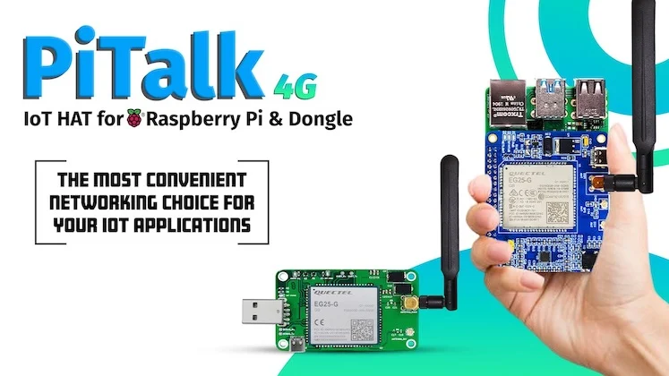 PiTalk is a 4G IoT HAT for Raspberry Pi.