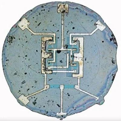 In 1960, Fairchild’s first IC included four transistors.