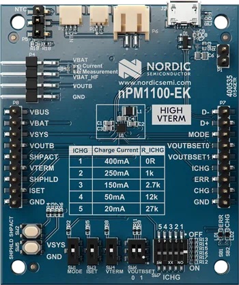 The new nPM1100 EKHV evaluation kit version lets you evaluate the higher termination voltage in the new PMICs.