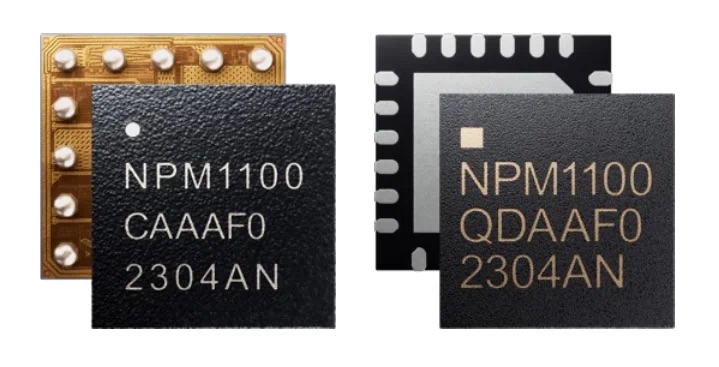 The QFN packaging of the versions of the nPM1100 PMICs allow for lower cost manufacturing, and several engineering advantages.