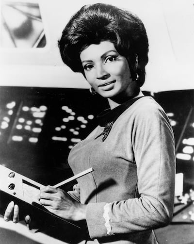 Photo of Nichelle Nichols as Lt. Uhura in Star Trek.