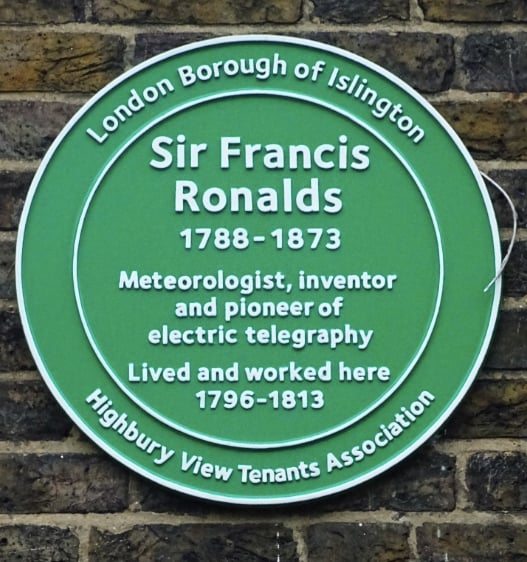 Plaque in Ronalds’ hometown to commemorate his life’s work