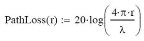 The path loss equation