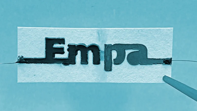 Empa's paper-based battery.