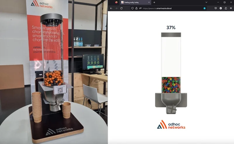 adhoc integrated the OSCAR sensor into a peanut dispenser