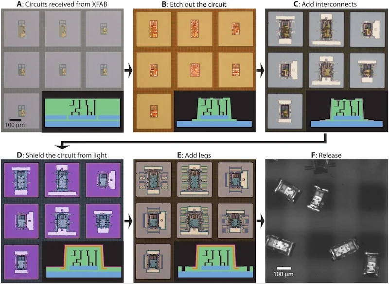 Different stages of photolithography