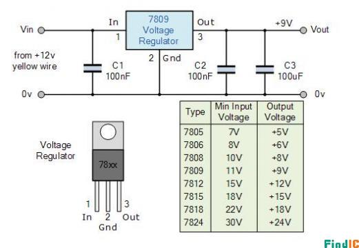 固定9v电源电路图