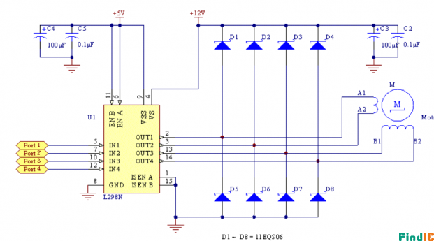 L298N电机电路图