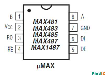 MAX485ESA引脚图