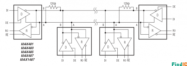 MAX485ESA应用电路图