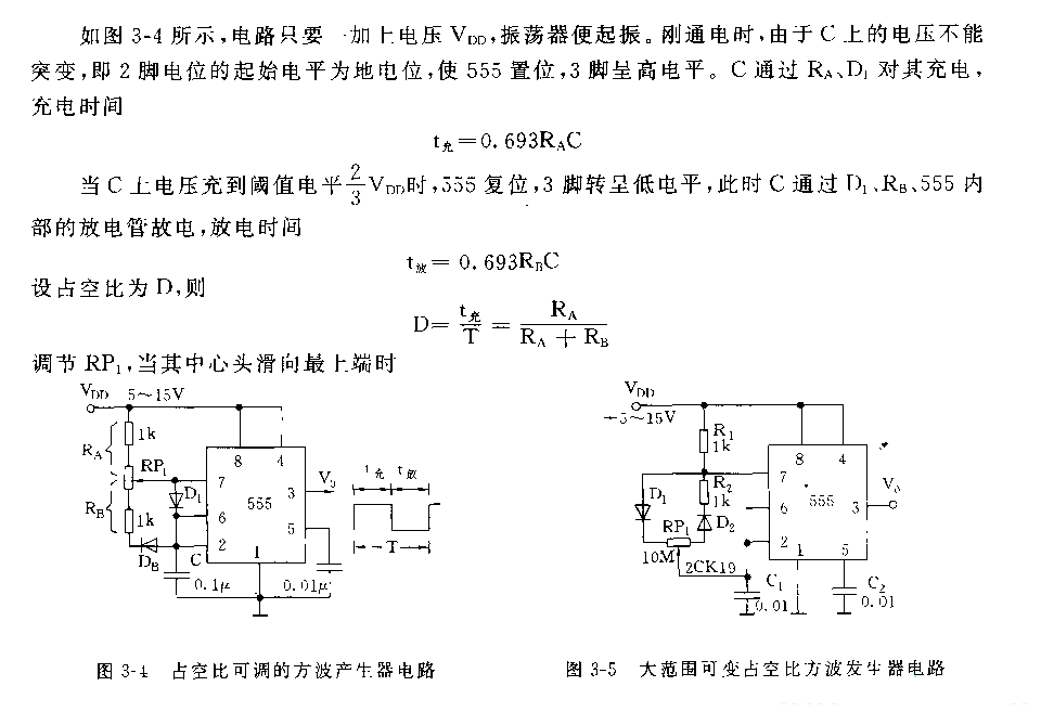 555占空比可调的方波产生器