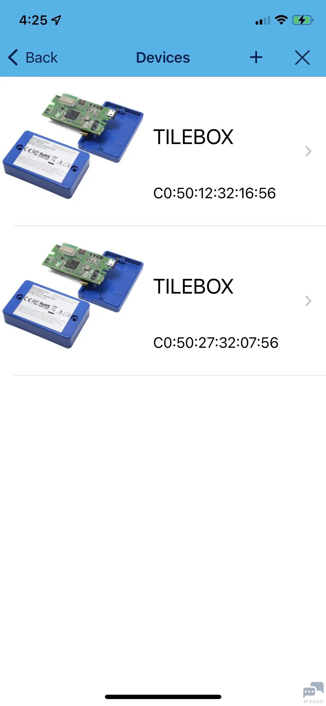 STEVAL-MKSBOX1V1 关于ST BLE Sensor Android IOS程序闪退的问题 [相关图片]