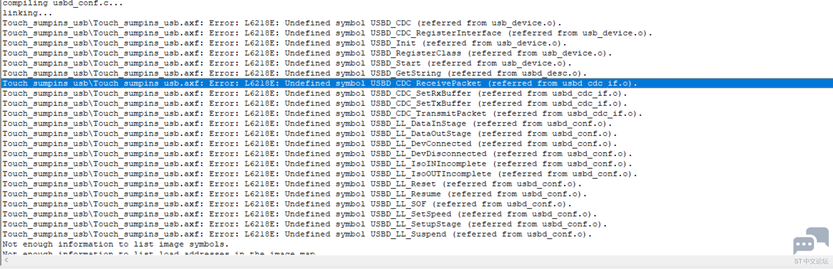 STM32cubeMX 设置USB 编译出现Undefined symbol 错误 [相关图片]