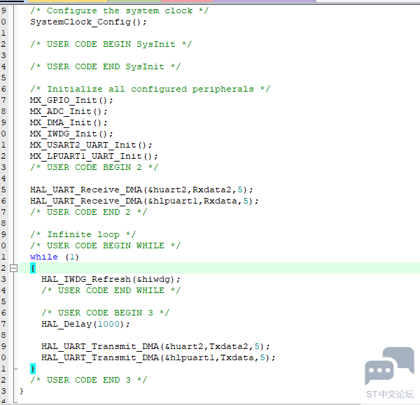 STM32L051C8T6芯片LPUART+DMA接收问题 [相关图片]