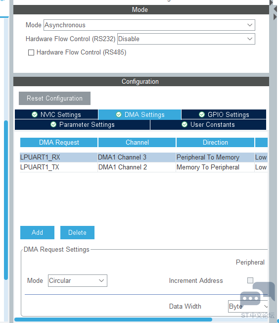 STM32L051C8T6芯片LPUART+DMA接收问题 [相关图片]