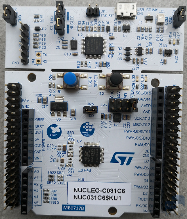 STM32C031试用（1）收到开发板 [相关图片]