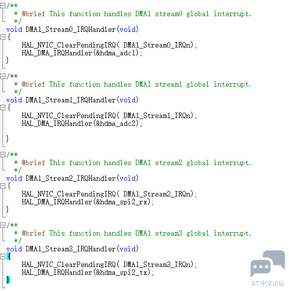 STM32H750VBT6 ADC1,ADC2,ADC3，加DMA为什么ADC3回调函数不能正常工作 ADC1,ADC2 回调函数能正常工作 [相关图片]