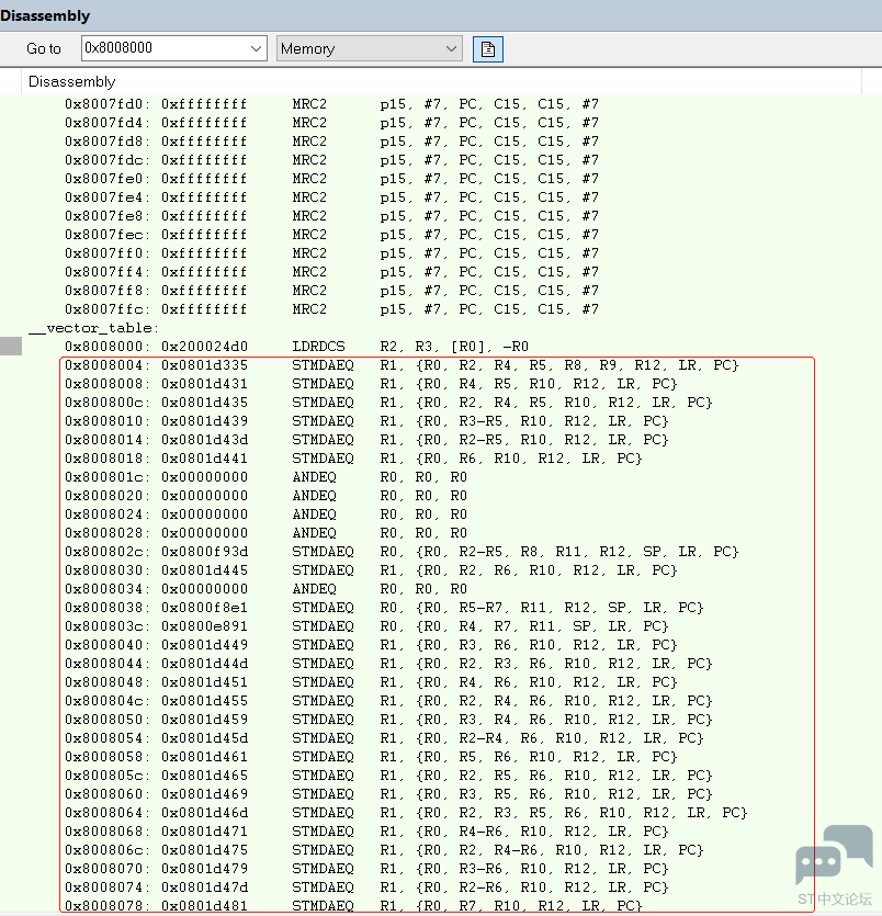 STM32F429的工程标准库移植到HAL库后中断向量表异常 [相关图片]