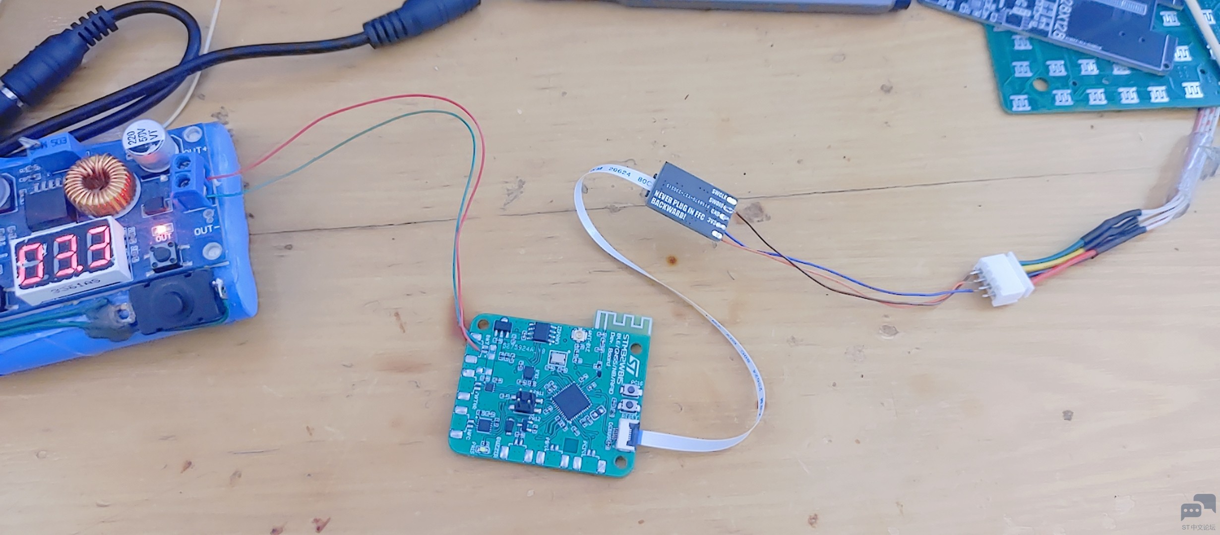 STM32WB15自制板卡无法通过SWD接口扫描到芯片。 [相关图片]