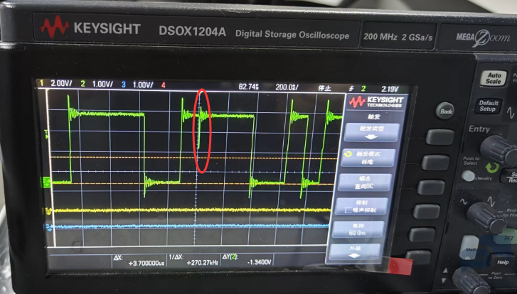 SPI 从模式MISO为什么会概率性出现毛刺？ [相关图片]