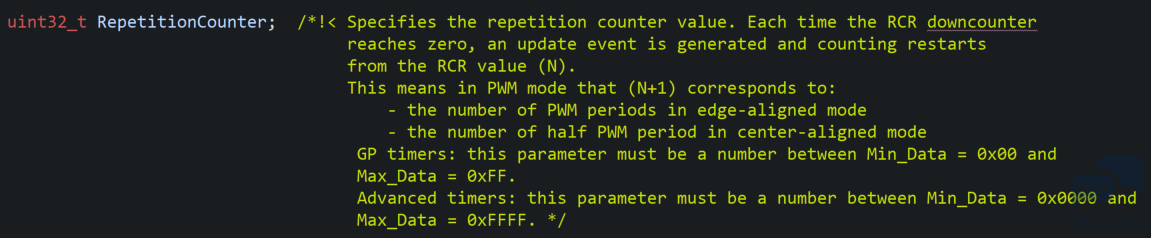 TIMx_RCR 有效位数的问题 [相关图片]