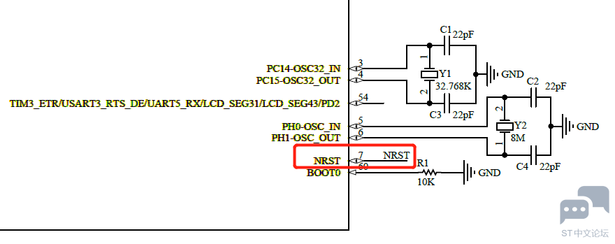 STM32L476RET6复位电路异常 [相关图片]