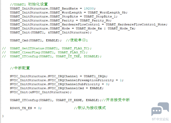 STM32F3串口通过RS485读编码器的数据 [相关图片]