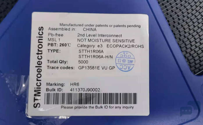 我司购买的STTH1R06A，DATE CODE:2125 经过X-RAY检测后内部框架和我们样品不符合，两批料封装产地都相同框架为什么不一样？？ [相关图片]