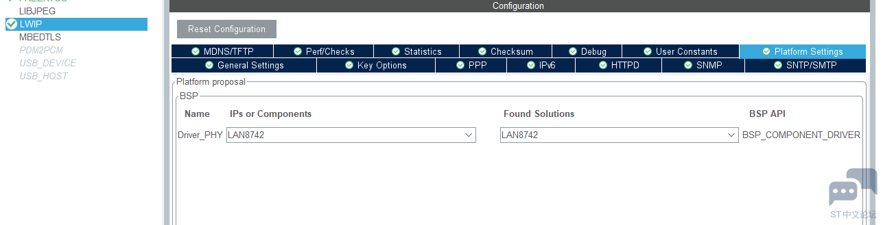STM32F76X CUBEMX（V6.7 + V1.17）LAN8742 FreeRTOS Lwip 配置Ping不通 [相关图片]