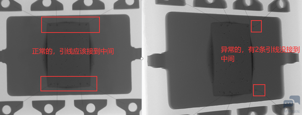 M24512-WMN6TP 引线没接到中间区域，是否是正常的.? [相关图片]
