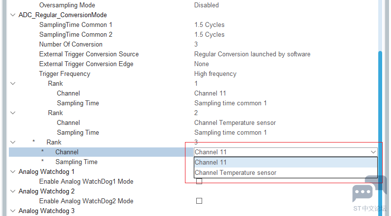 STM32G031J6Mx为什么在CubeMX中无法选择ADC通道18 [相关图片]