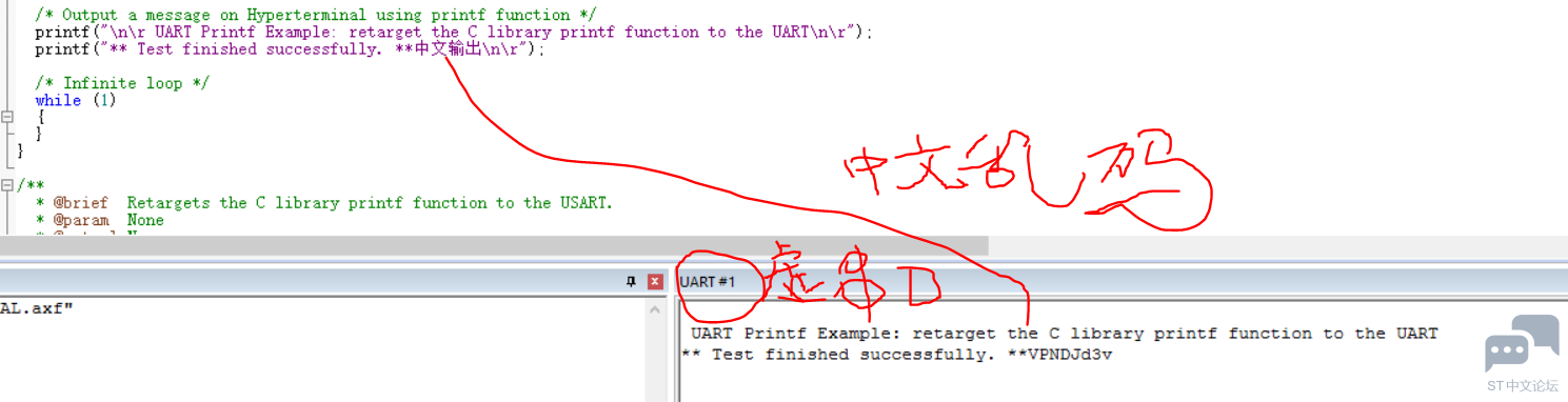 keil MDK 模拟串口中文输出乱码？？？？？ [相关图片]