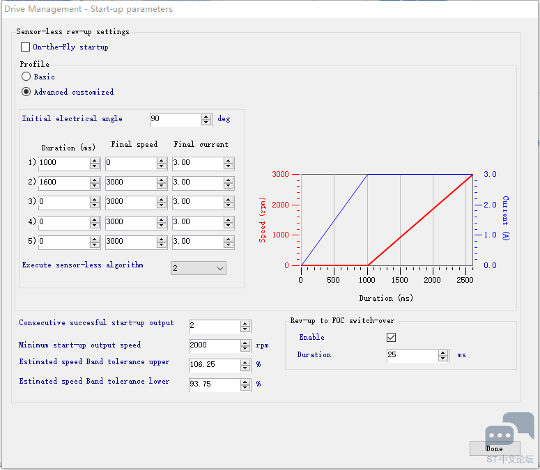 关于B-G431B-ESC1 控制无感无刷电机控制器的若干问题？ [相关图片]
