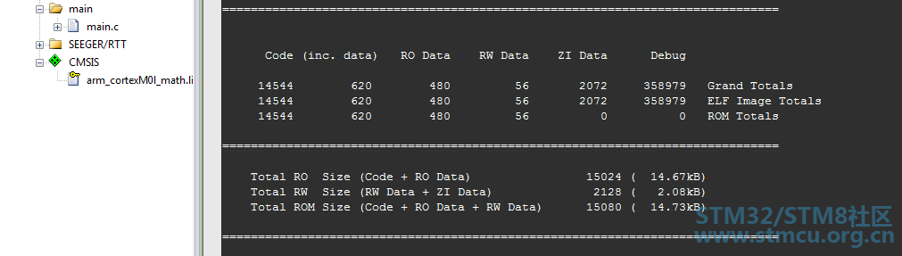 STM32F0（16KB RAM） DSP库函数使用问题求助 [相关图片]