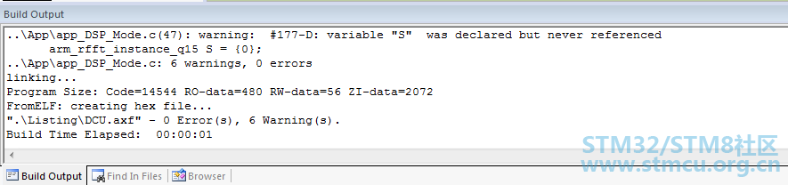 STM32F0（16KB RAM） DSP库函数使用问题求助 [相关图片]