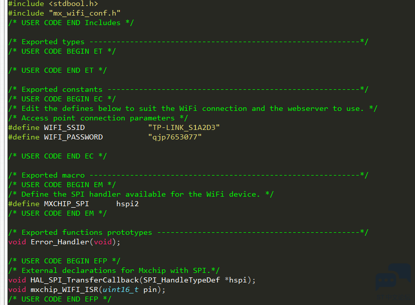 今天测试STM32U585官方板子的WIFI程序时报错？ [相关图片]