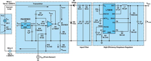 图2 : 以LT8618作为直流电源的电流迴路