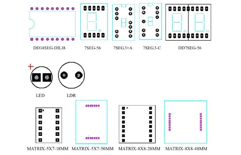 元器件PCB封装_数码管