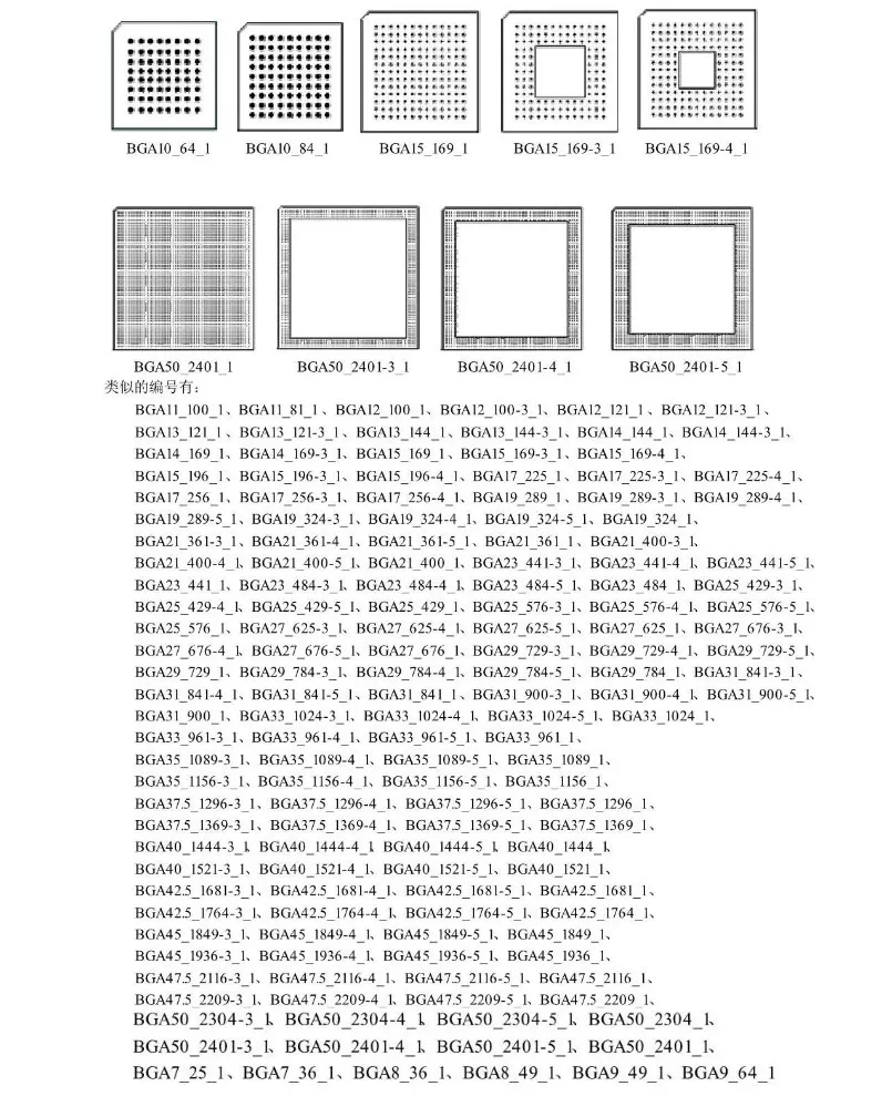 元器件PCB封装_1mmBGA