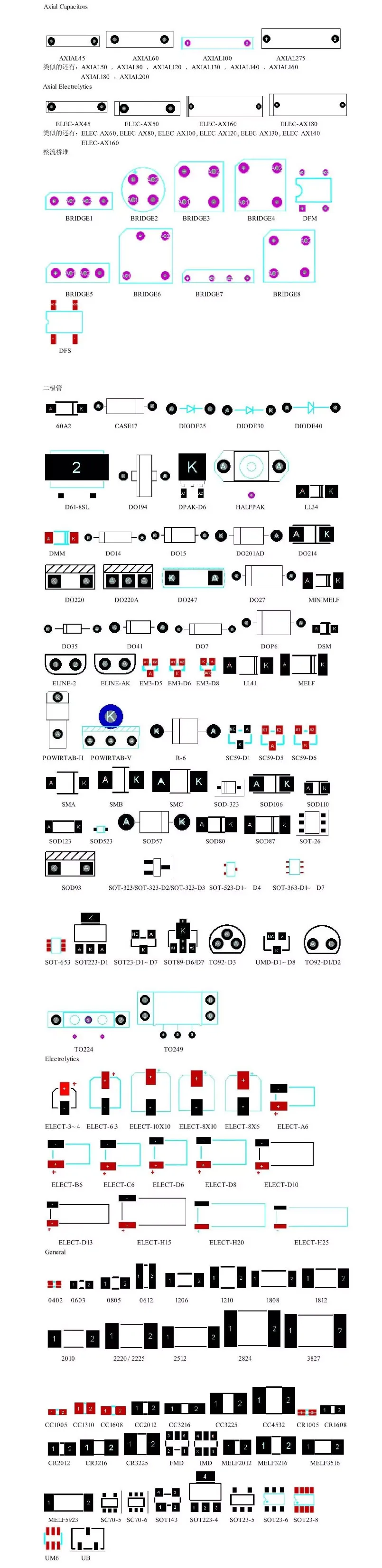 元器件PCB封装_Discrete Components