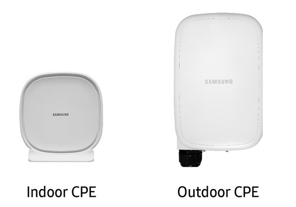 图三 :  CPE室内设备与室外设备。（source：samsung.com）